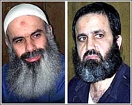 Detainees Shaikh Abd al-Karim Ubaid (L) and Mustafa Dirani