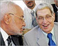 Al-Wafd leader Noaman Gomaa (R) was ousted at the weekend