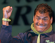 Correa accused the head of the OAS observers of being biased