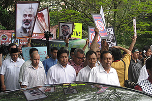 malaysia palestine anti-israel protest