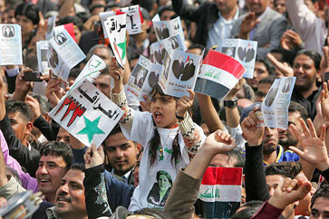 Election campaign rally for Iyad Allawi, March 3, 2010
