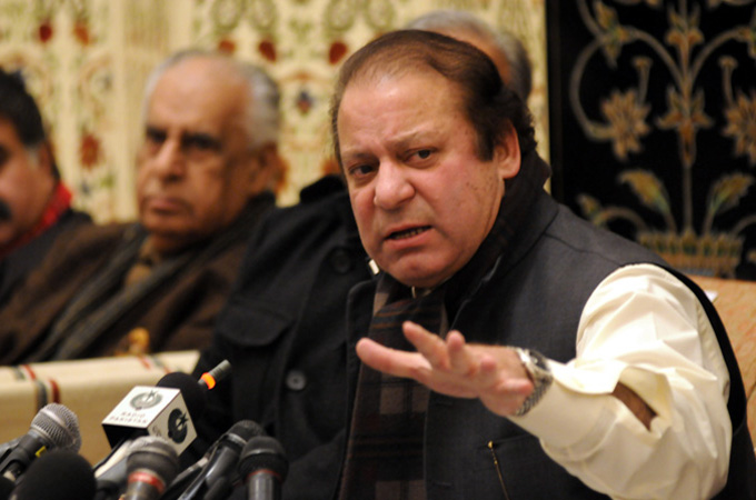 Pakistan opposition leader Nawaz Sharif