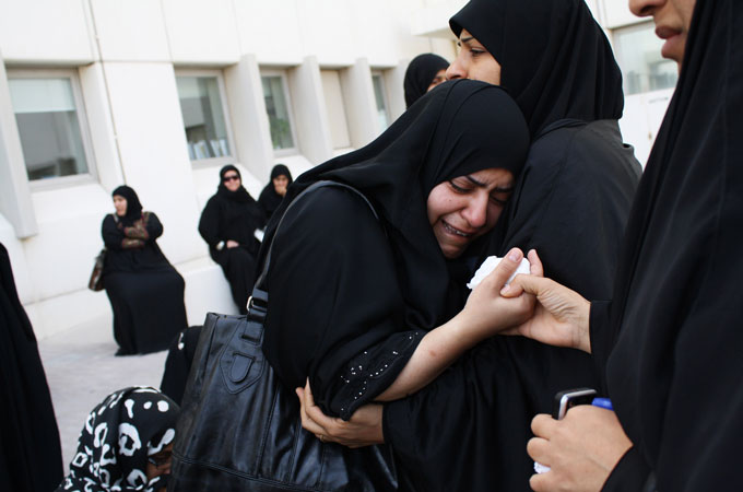 Women in Bahrain mourn the loss of loved ones