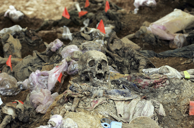 Mladic has been accused of being responsible for, among other crimes, the deaths of 8,000 Muslim men and boys in the massacre of Srebrenica [GALLO/GETTY]