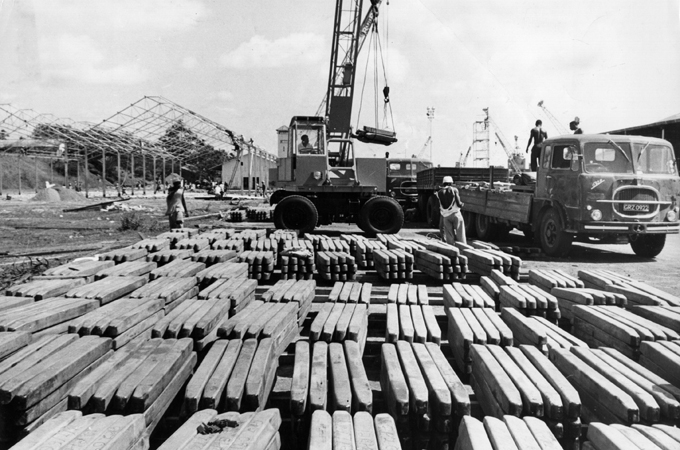 Copper from Zambia being offloaded