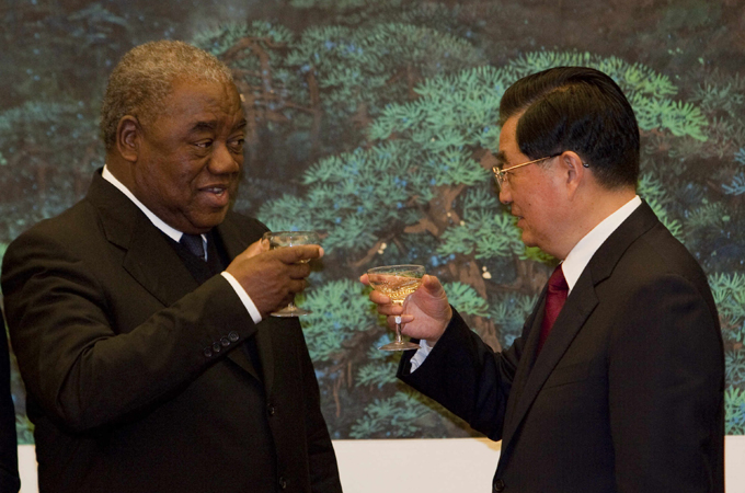 Zambia''s president meets Chinese leaders in Bejing, 2010 [GALLO/GETTY]