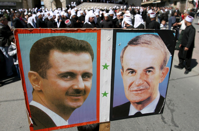 Bashar and Hafez al-Assad
