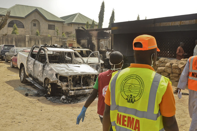 Nigeria Kano police car bomb