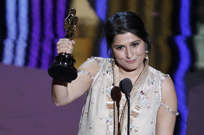 Sharmeen Obaid-Chinoy and Daniel Junge at 2012 Oscars