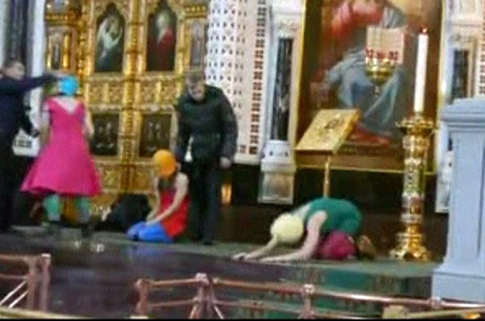 Pussy Riot members were imprisoned for more than a year for hooliganism [Pussy Riot Group/Reuters]