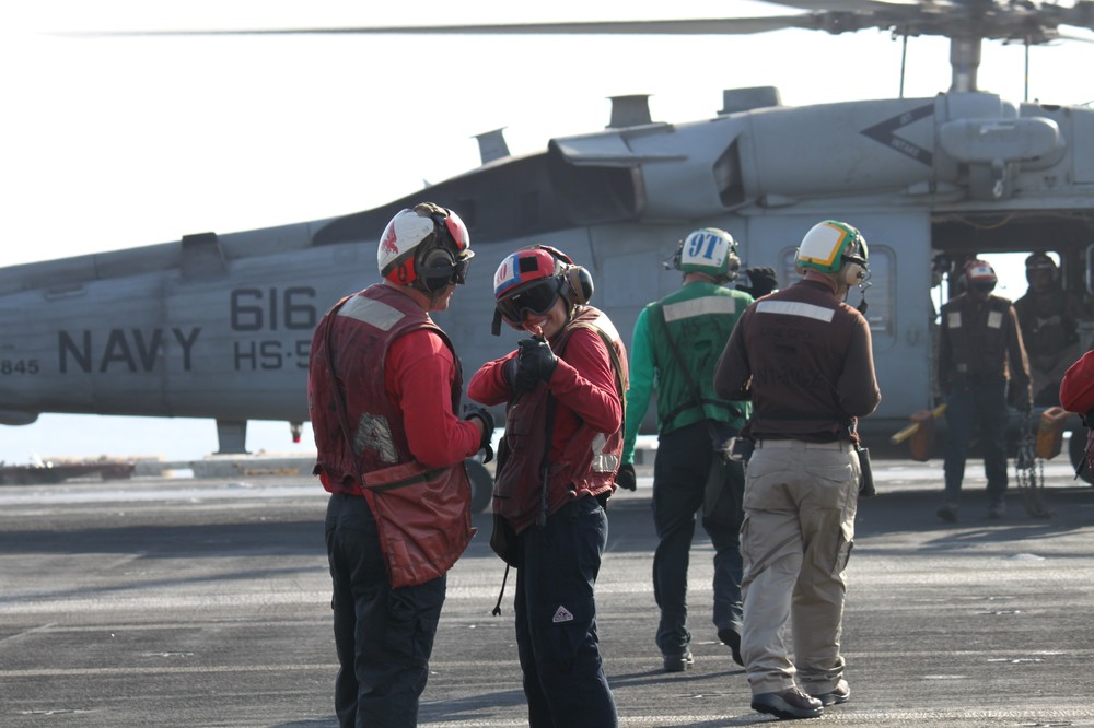 On board the USS Eisenhower