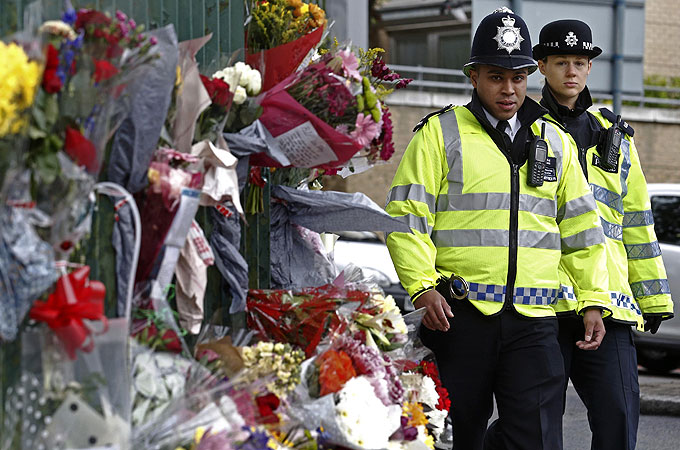 London - day after machete murder