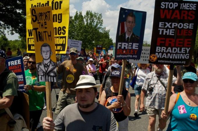 Rally Held In Support Of Bradley Manning