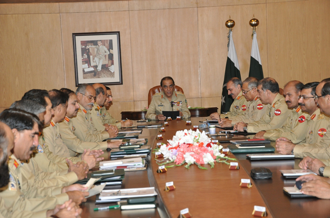 Pakistan Corps Commander meeting