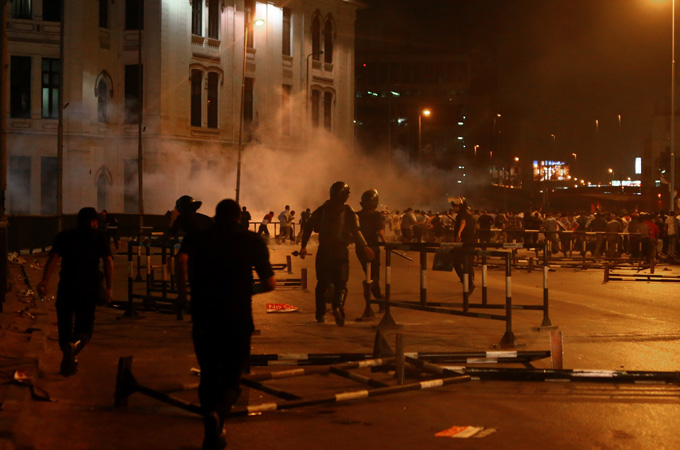 Cairo protest teargas