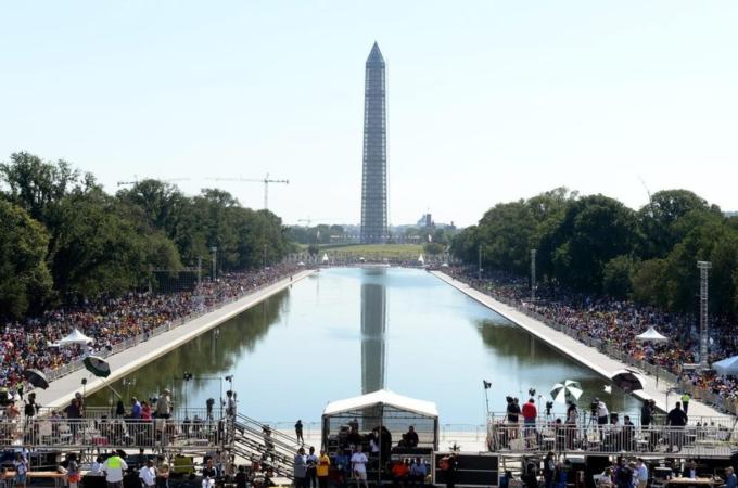 The March on Washington commemorating the 1963 march on Washington for civil rights