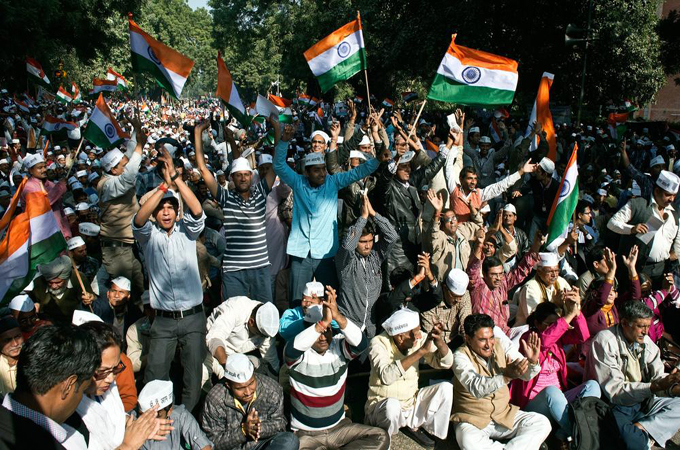 The Aam Aadmi Party says it wants to stamp out corruption from India [AFP]