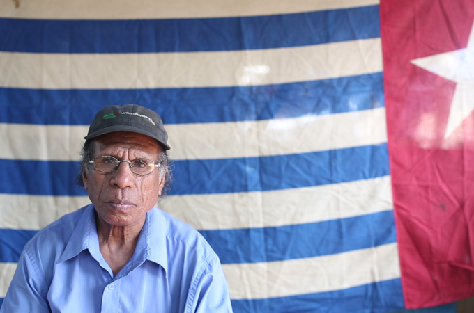 Freddy Warome, one of the 'self-indulgent' activists who supports West Papuan independence from afar, after seeking asylum in neighbouring Papua New Guinea [Philippe Schneider/Al Jazeera]