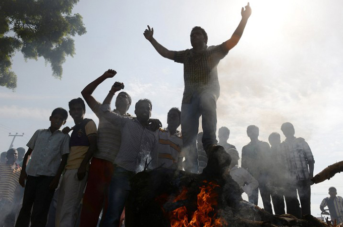 The decision to create Telangana state has aroused strong emotions on both sides [AFP]