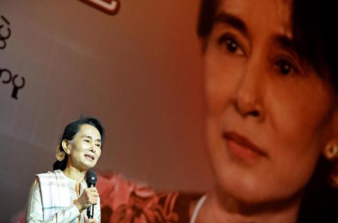 "Suu Kyi's denial of what Human Rights Watch has called "ethnic cleansing" and "crimes against humanity", deserves international scrutiny," writes Maung Zarni [AFP]