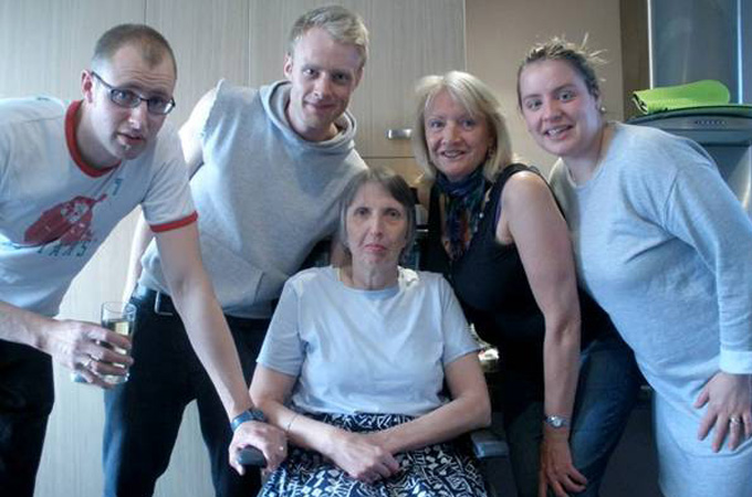 Mary Zawadski, centre, says everyone in Orkney is related to or knows someone affected by MS [Al Jazeera]