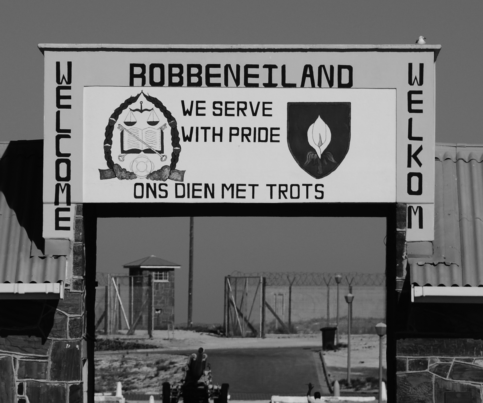 The entrance to Robben Island prison, where Nelson Mandela spent 18 years [Janie Cole/Al Jazeera]