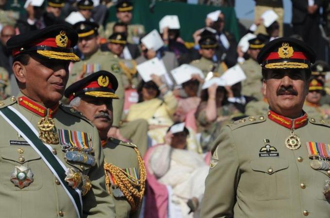 The former COAS looked relieved as he handed over the command to General Raheel Sharif, writes the author [AFP]