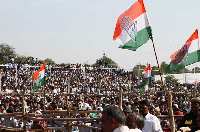 Political parties offer daily-wage rates for people to attend their rallies [EPA]