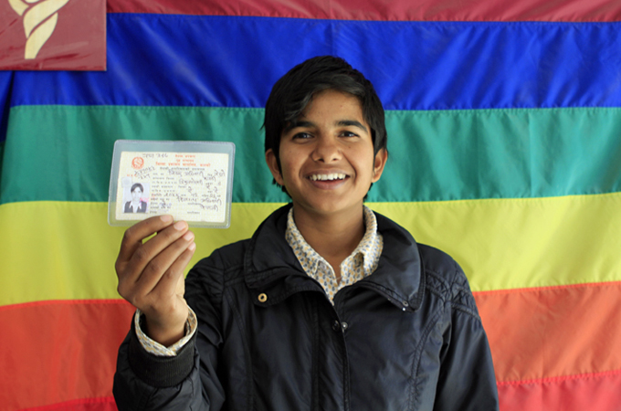 Bishwa is one of the few transgender Nepalis given an ID with the new, 'other' category [Angel L Martinez/Al Jazeera]