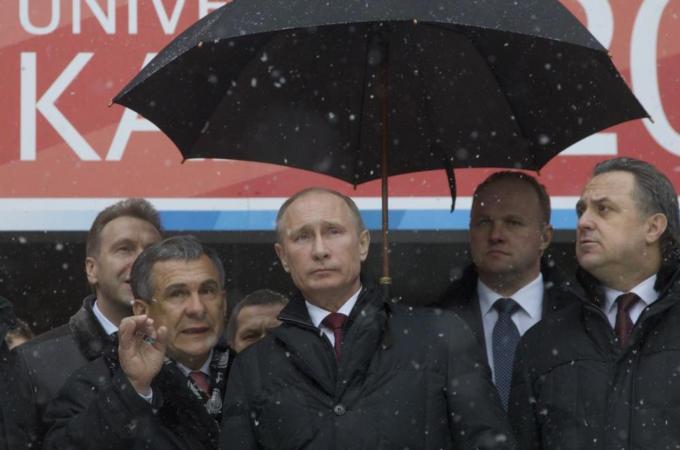 Tatarstan's regional president Rustam Minnikhanov has visited Crimea a couple of times in recent weeks [AP]