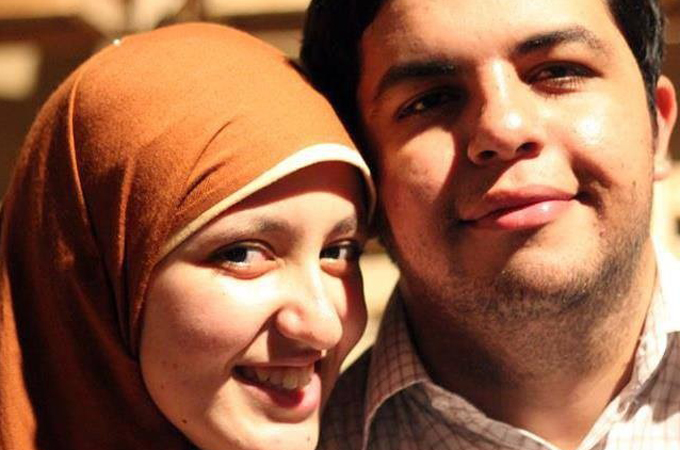Gehad Khaled and her husband, Abdullah Elshamy [Al Jazeera]