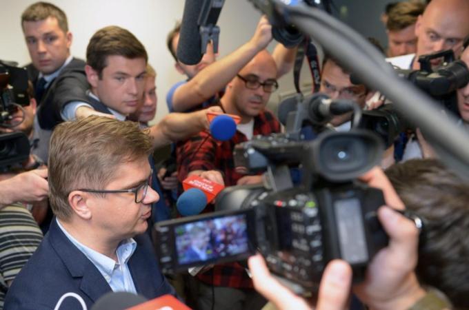 On June 18 the office of Wprost magazine was raided by the Polish police [EPA]