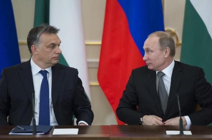 Prime Minister Viktor Orban says he wants to turn Hungary into an 'illiberal' state, using Russia as a model. [AP]