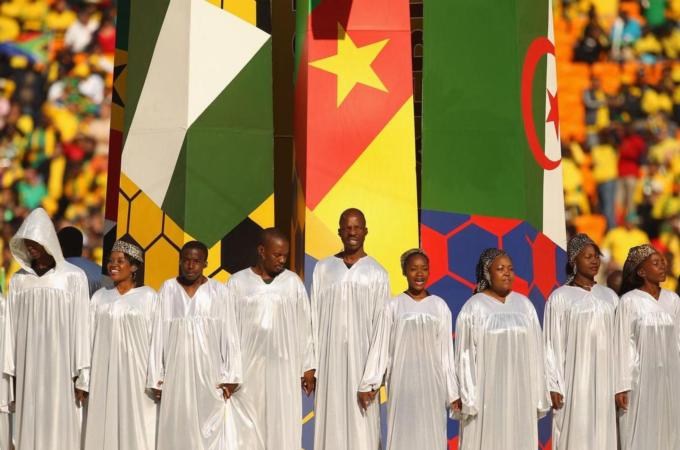 Many gospel choirs like the Soweto Spiritual emerged from South Africa's townships [Getty Images]