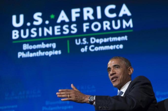 US President Barack Obama is hosting the first US-African summit in Washington DC [AFP/Getty Images]