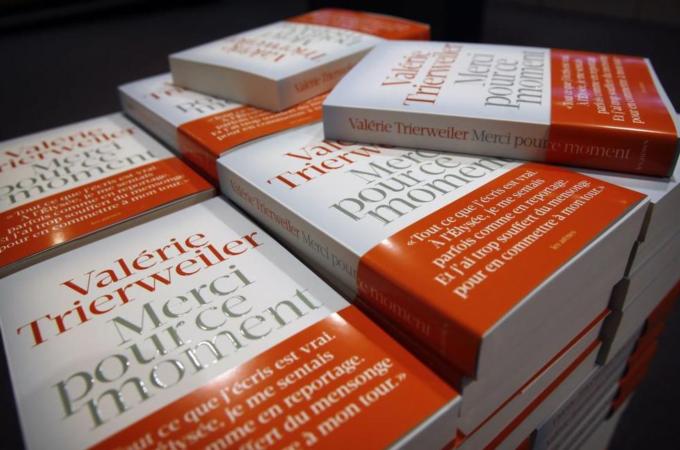 Valerie Trierweiler's book entitled 'Merci pour ce Moment' (Thanks for the Moment) highlights her life with French President Francois Hollande [EPA]
