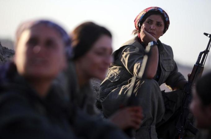 Many people are still not comfortable with seeing groups of strong women in battle, writes Zulver [AFP]