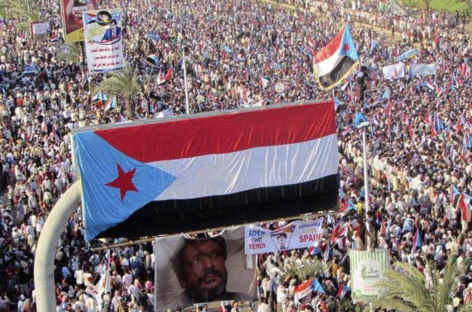 Al-Hirak supporters believe the Houthi takeover presents an opportunity for secession [Reuters]