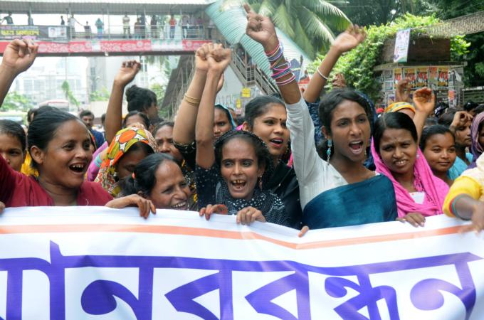 Sex workers in Tangail and Dhaka have protested against the forced removals [Sourav Lashkar/Al Jazeera]