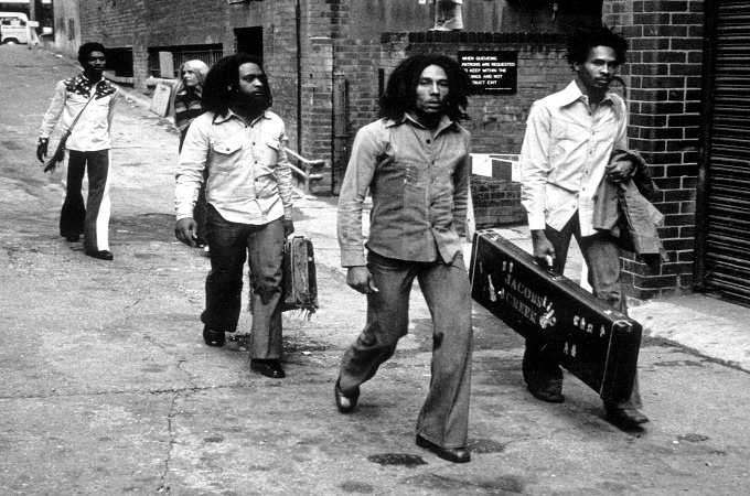 Bob Marley and the Wailers arrive at a London recording studio to make some music [Getty Images]