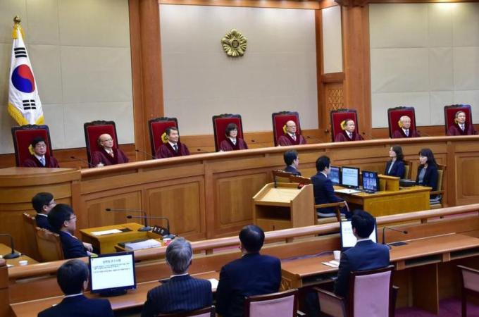 South Korea's constitutional court de-seated five UPP lawmakers last month [AP]