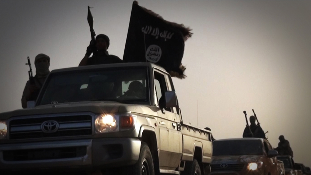 ISIL fighters in a town in eastern Libya