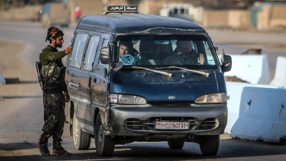 A fighter of the Kurdish People's Protection Units (YPG)