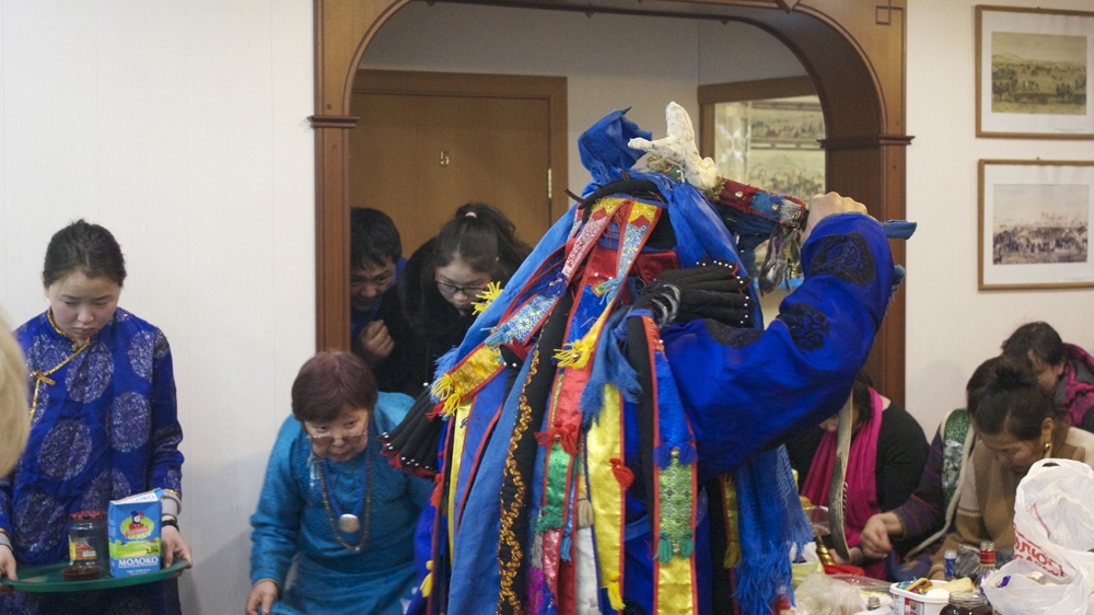 The central tenent of Tengerism is the worship of three spheres of being that humans move between [Jassim Mater/Al Jazeera] 