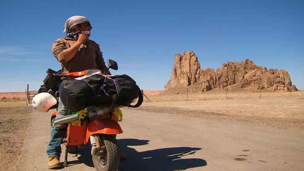 Giorgio Serafino travelled through many countries on his Vespa and said the symbolic moped will never wane in popularity [Antonella Corigliano/Al Jazeera]