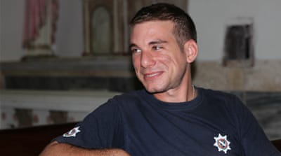 Firefighter Alejandro Ruiz Galiano, 27 [Robert Kennedy/Al Jazeera] 
