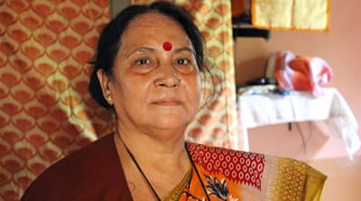 Purnima Chatterjee said anxiety sets in as sex workers age and clients dwindle [Sandhya Ravishankar/Al Jazeera]