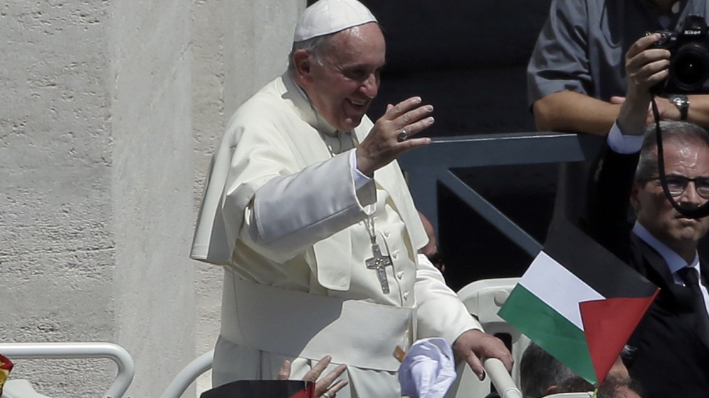 palestine pope francis israel
