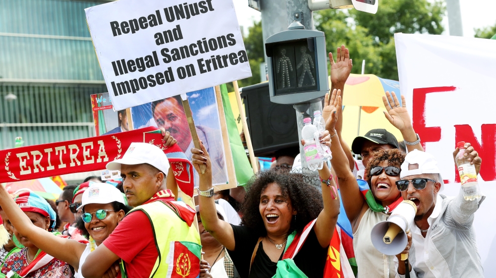 Eritreans and friends of Eritrea in Europe demonstrate in Geneva