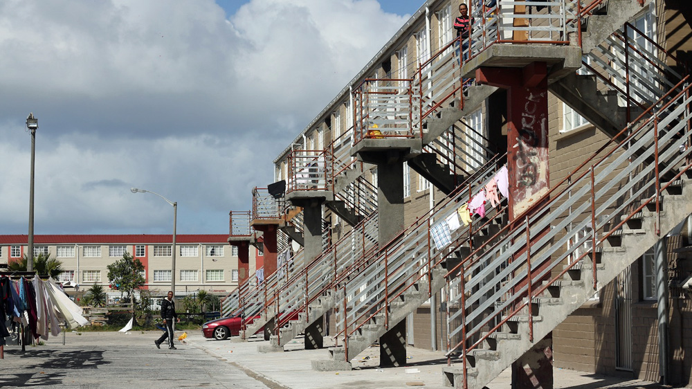 A typical council flat in Cape Town's Hanover Park [Dariusz Dziewanski/Al Jazeera] 